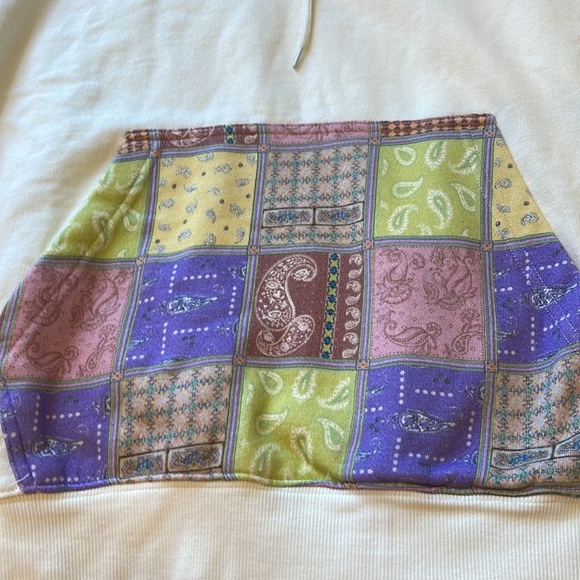 NWT Coney Island Picnic Hoodie | Organic Cotton Coastal College Style Patchwork - Picture 3 of 8